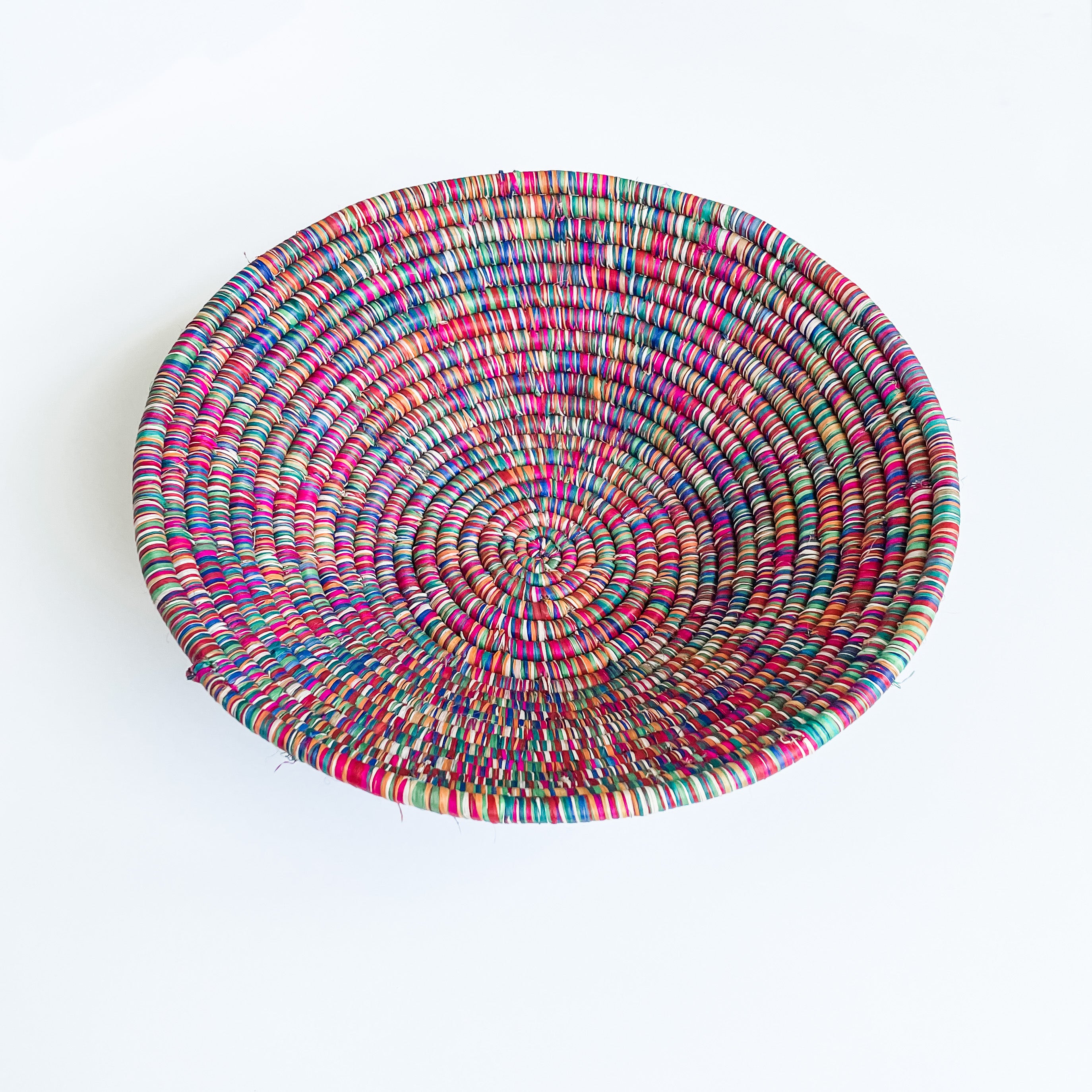 Grass-Woven Basket, Multicolor Sunset - FMSCMarketplace.org