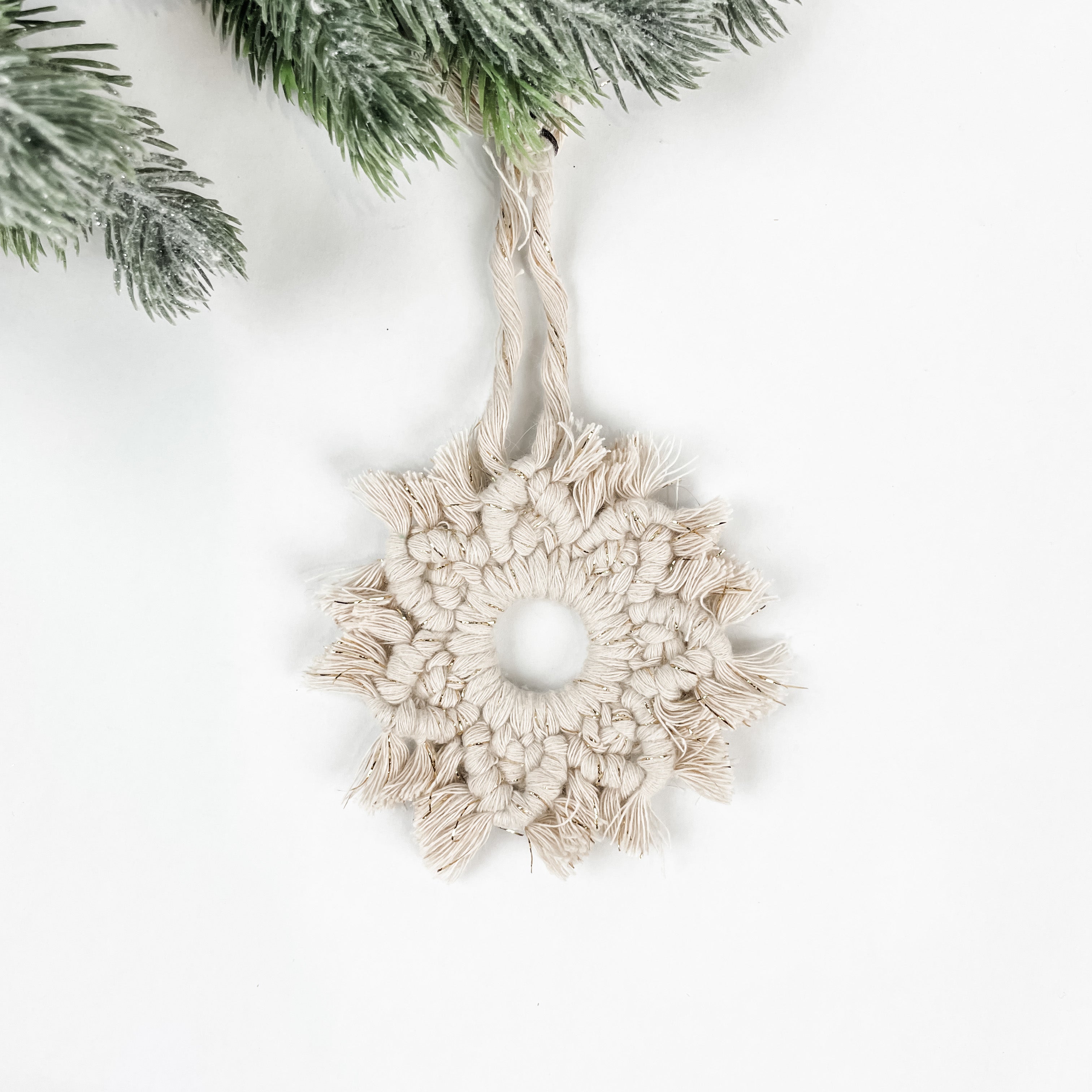Macrame Snowflake Ornament - FMSCMarketplace.org