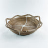 Pine Needle Basket, White Circle - FMSCMarketplace.org