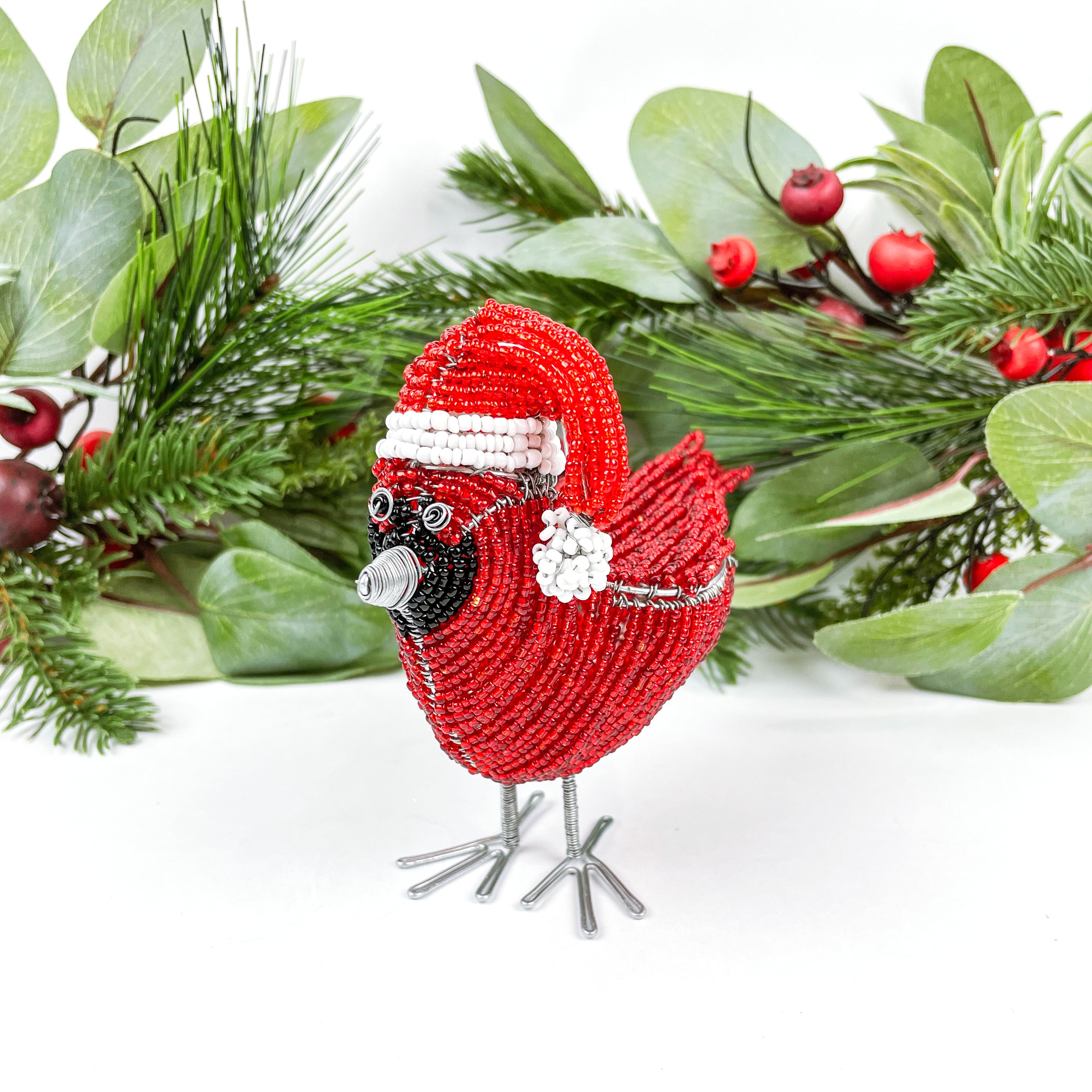 Beaded Cardinal with Slouch Toque - FMSCMarketplace.org