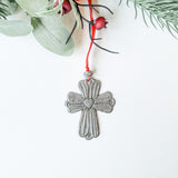 Small Steel Cross Ornament (Set of 10)