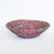 Grass-Woven Basket, Multicolor Sunset - FMSCMarketplace.org