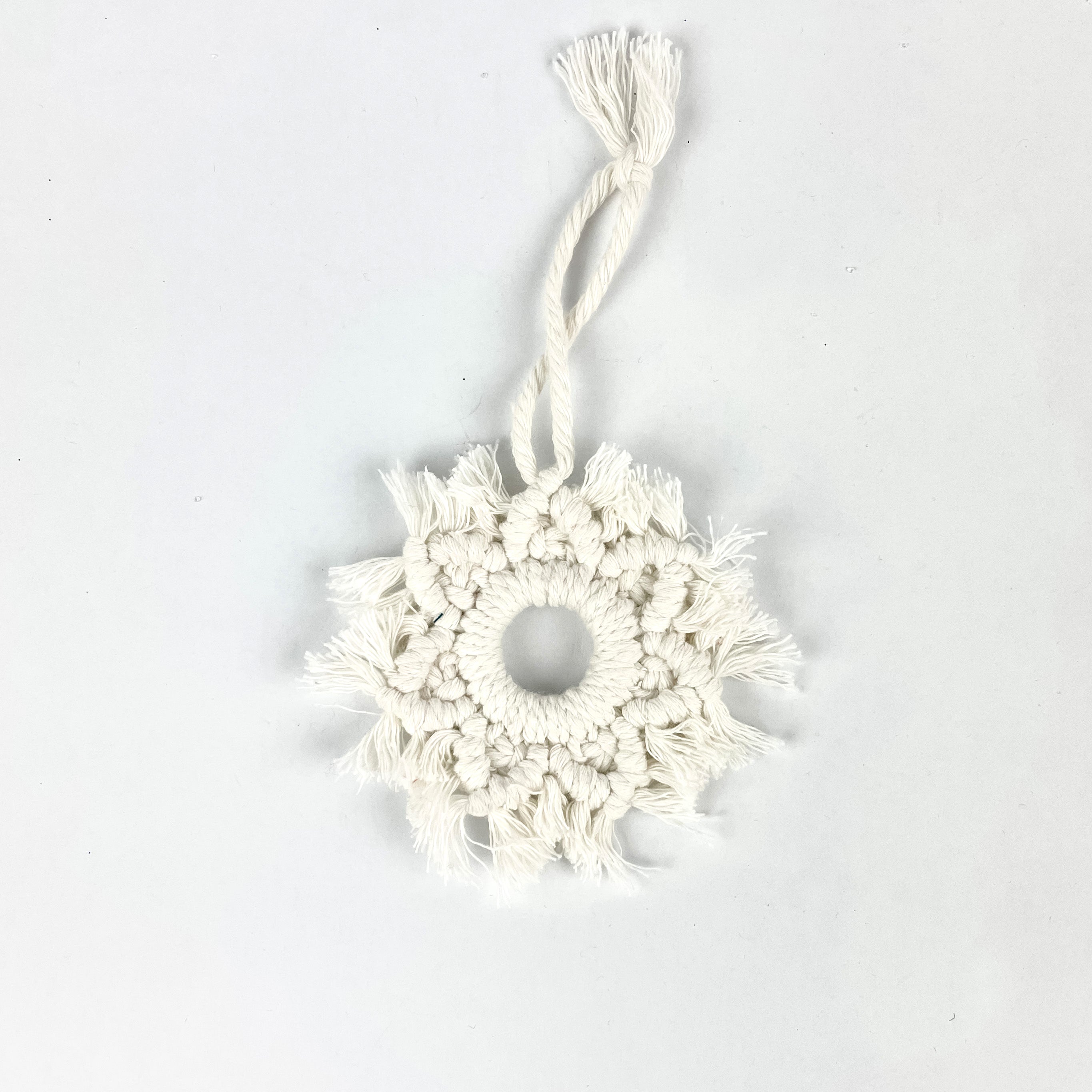 Macrame Snowflake Ornament - FMSCMarketplace.org