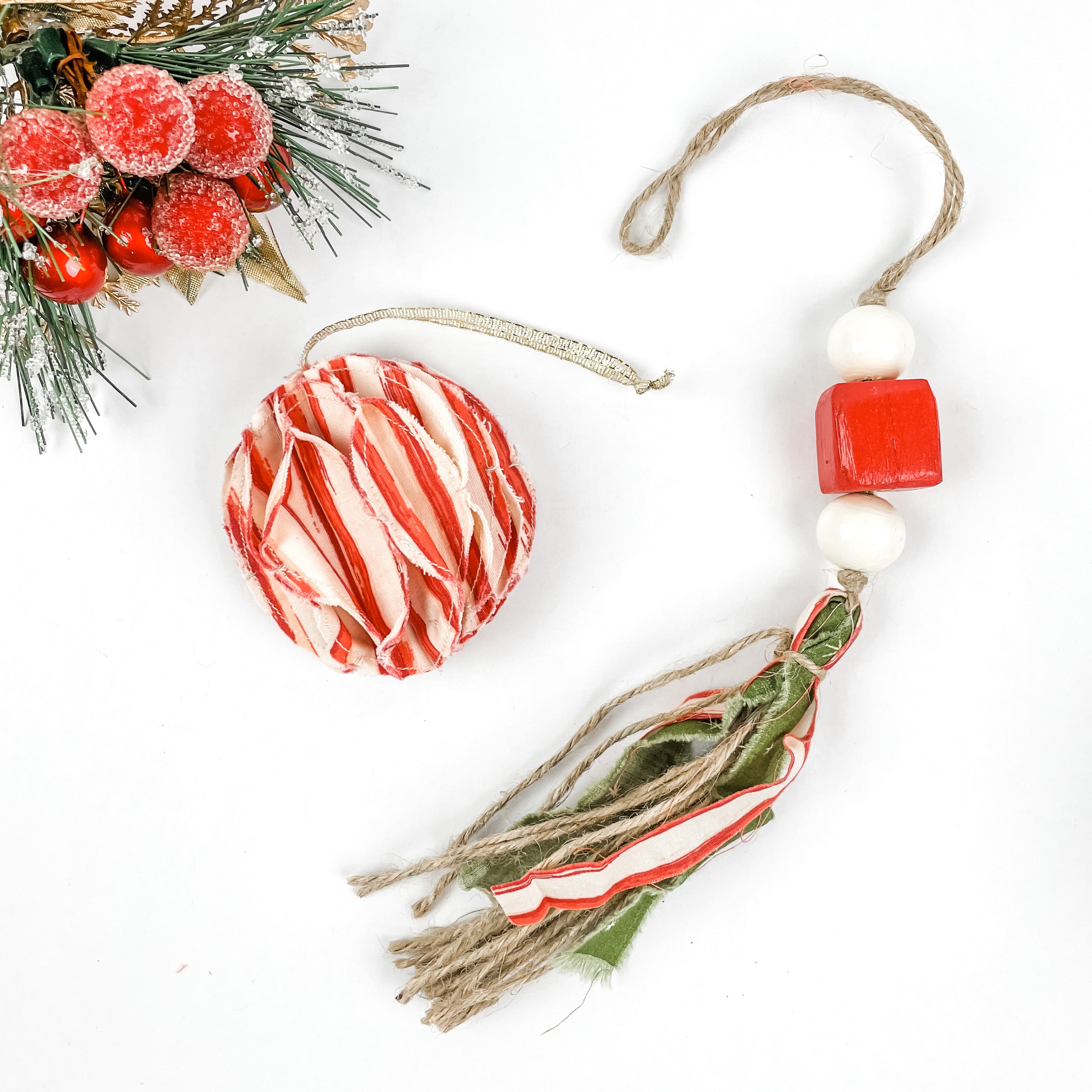 Pallet Bead & Fabric Ornament set - FMSCMarketplace.org