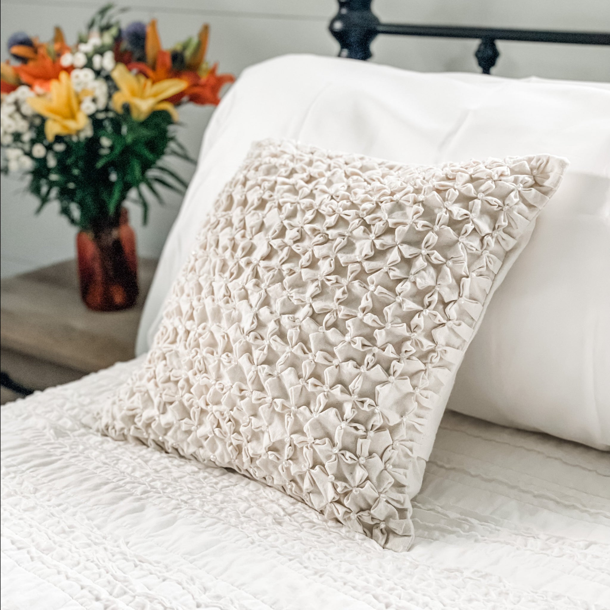 Bead and Tuck Pillow Cover - FMSCMarketplace.org