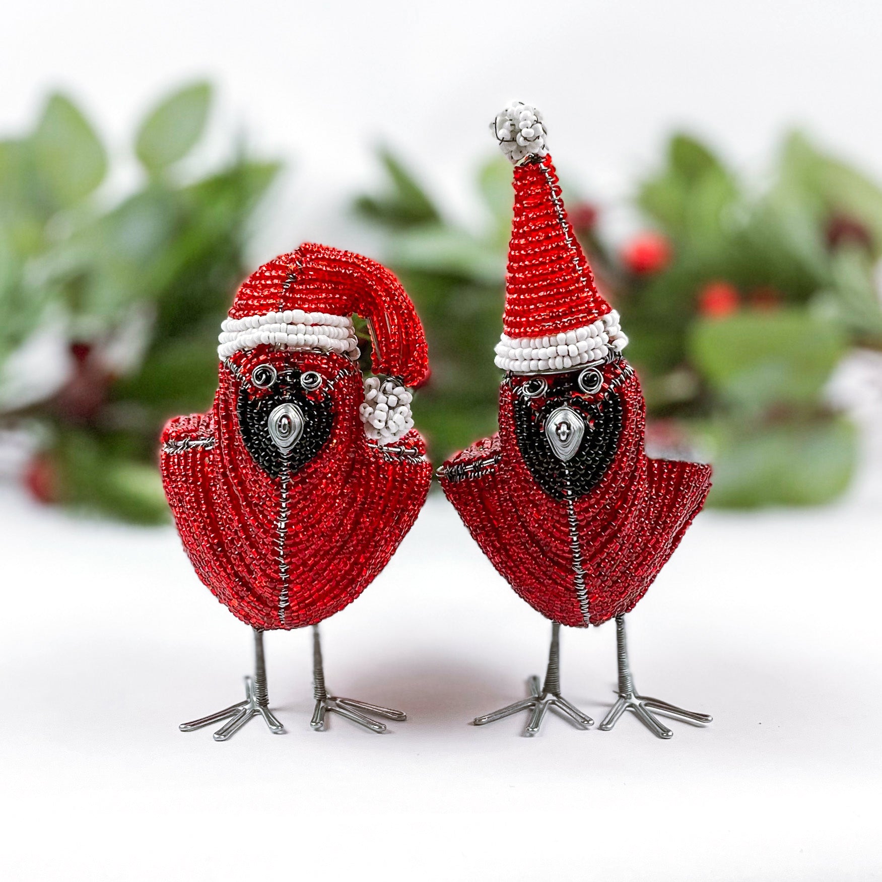 Beaded Cardinal with Straight Toque - FMSCMarketplace.org