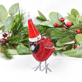 Beaded Cardinal with Straight Toque