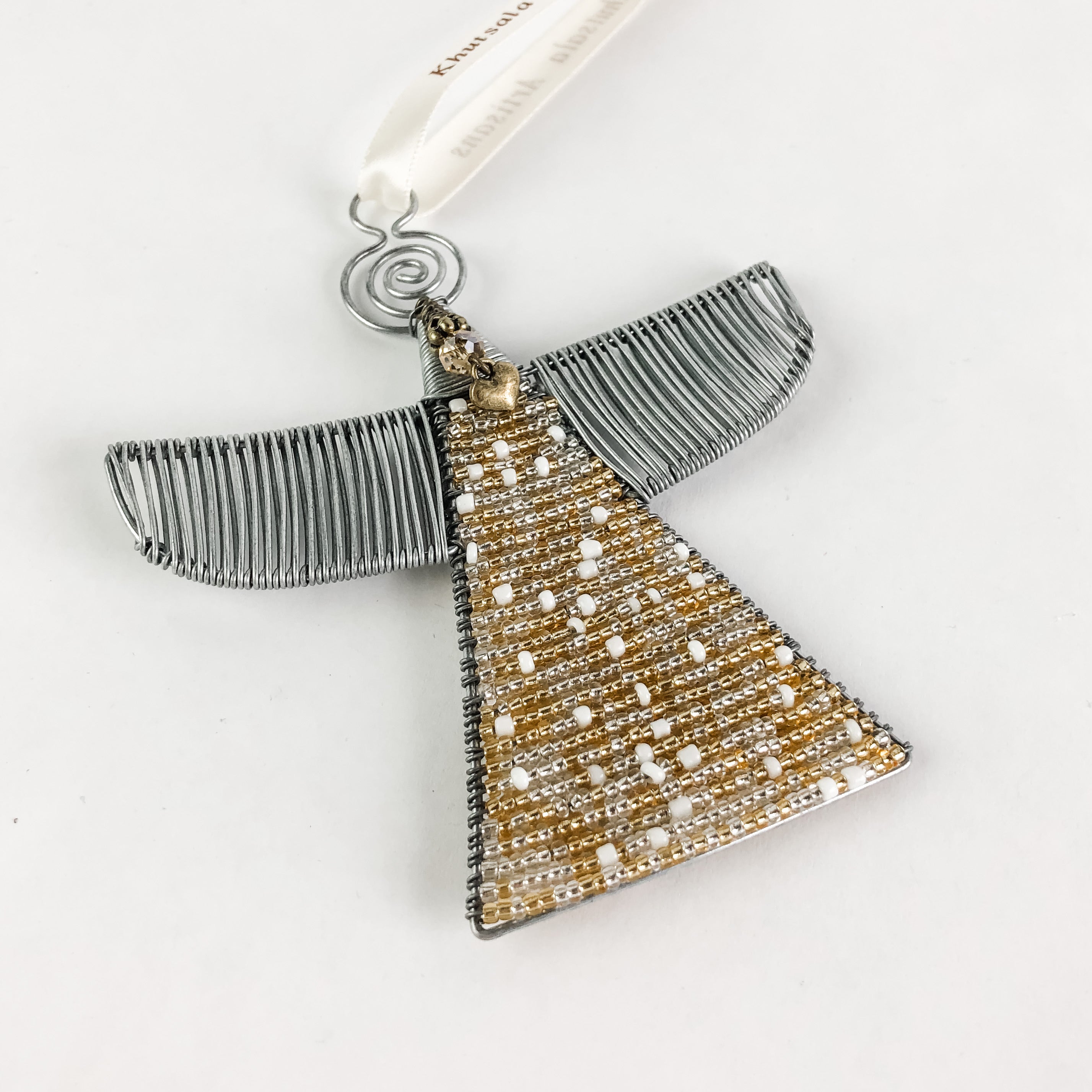 Gold Beaded Angel Ornament - FMSCMarketplace.org