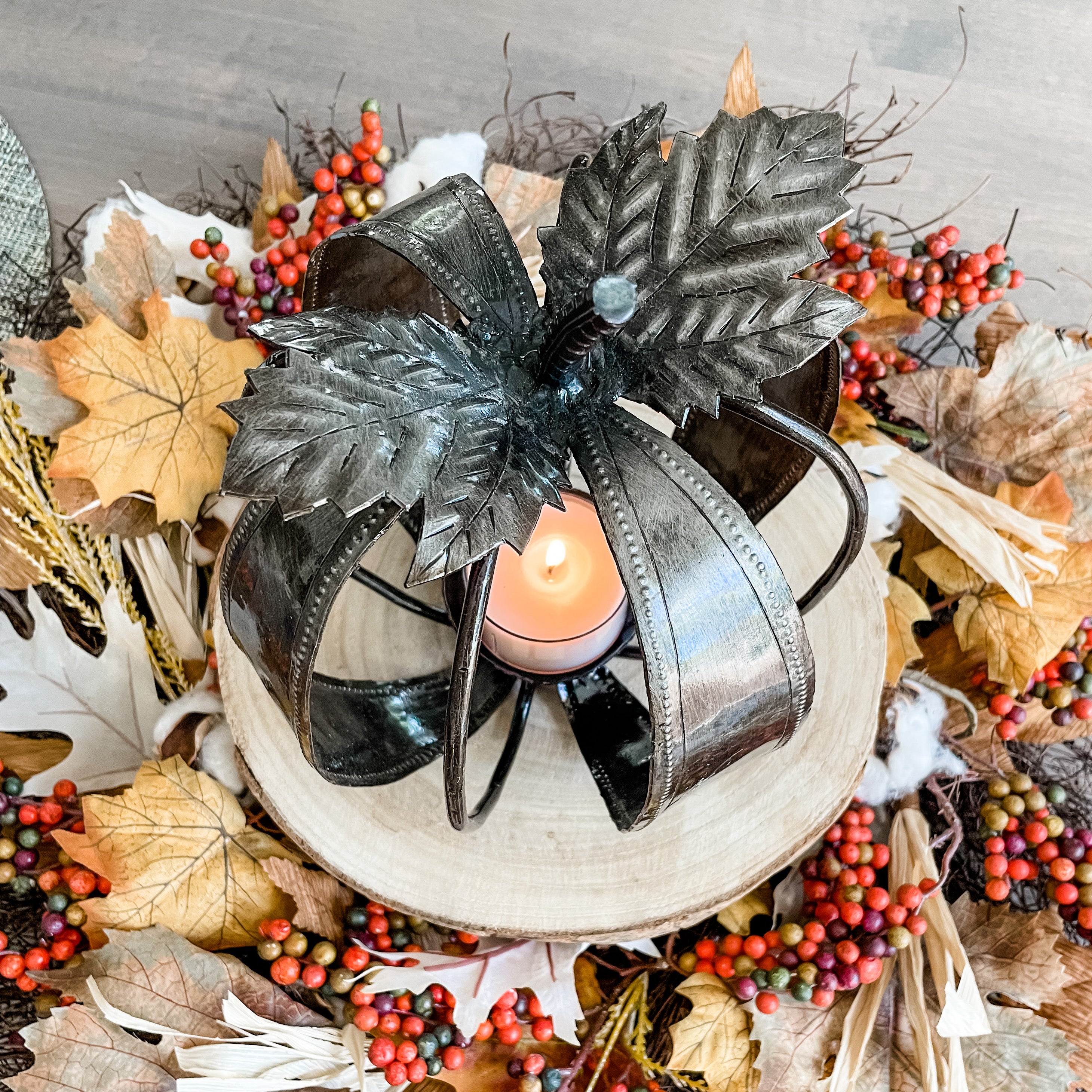 Autumn Pumpkin Candle Holder - FMSCMarketplace.org