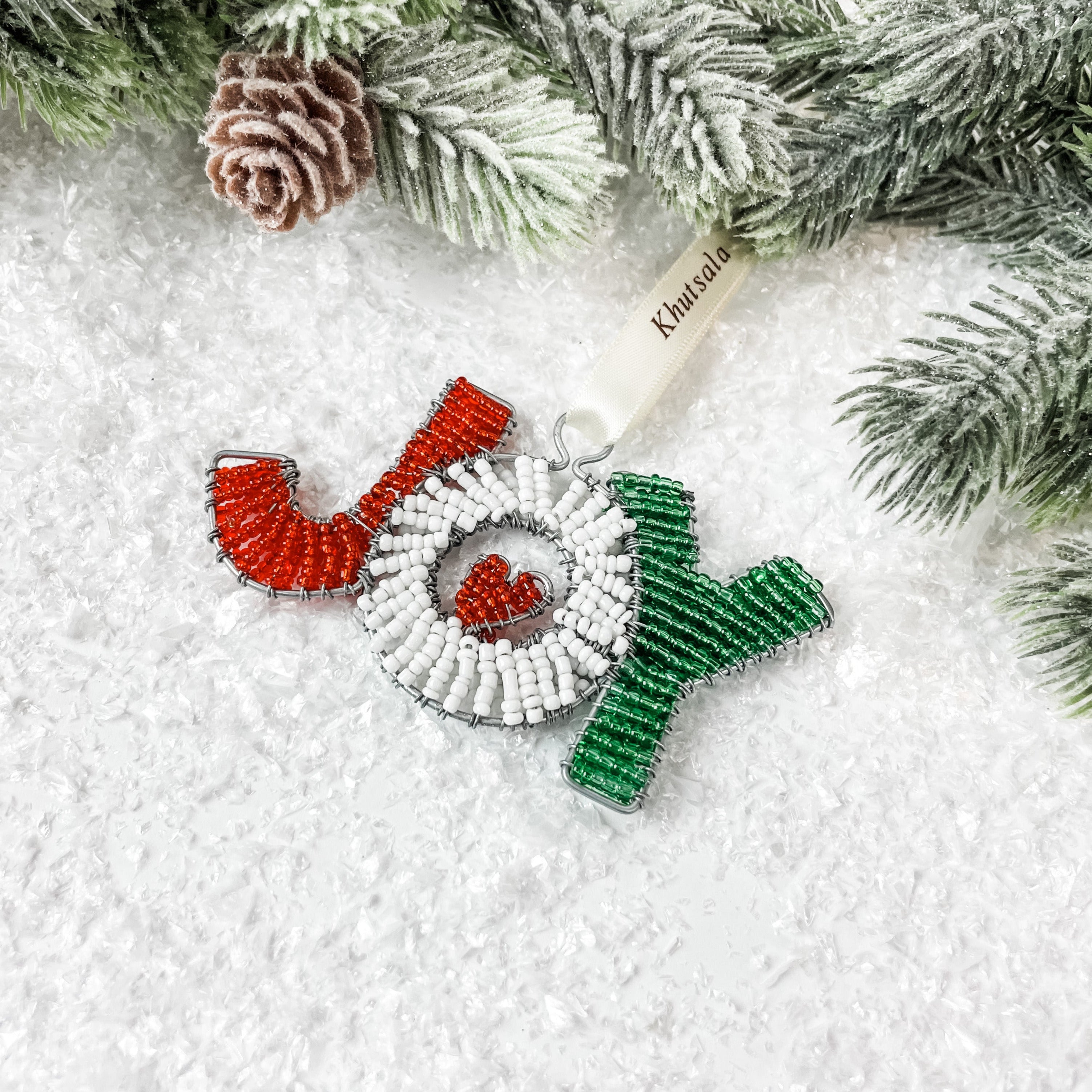 Beaded JOY Ornament - FMSCMarketplace.org