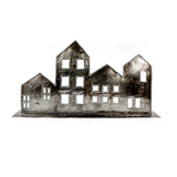 Houses Standing Metal Art