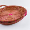 Pine Needle Basket, Fuschia Round - FMSCMarketplace.org