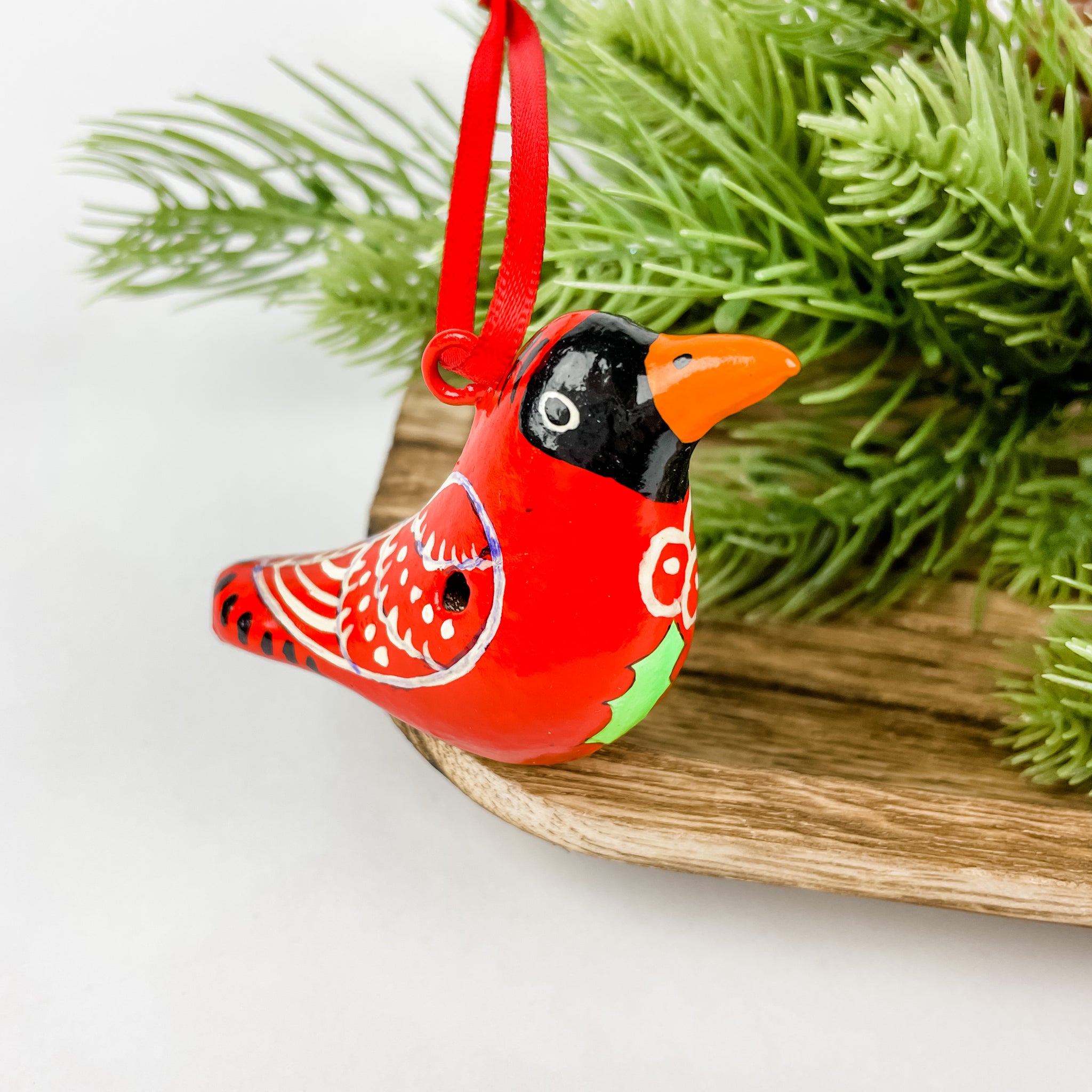 Mini Cardinal Whistle Ornament