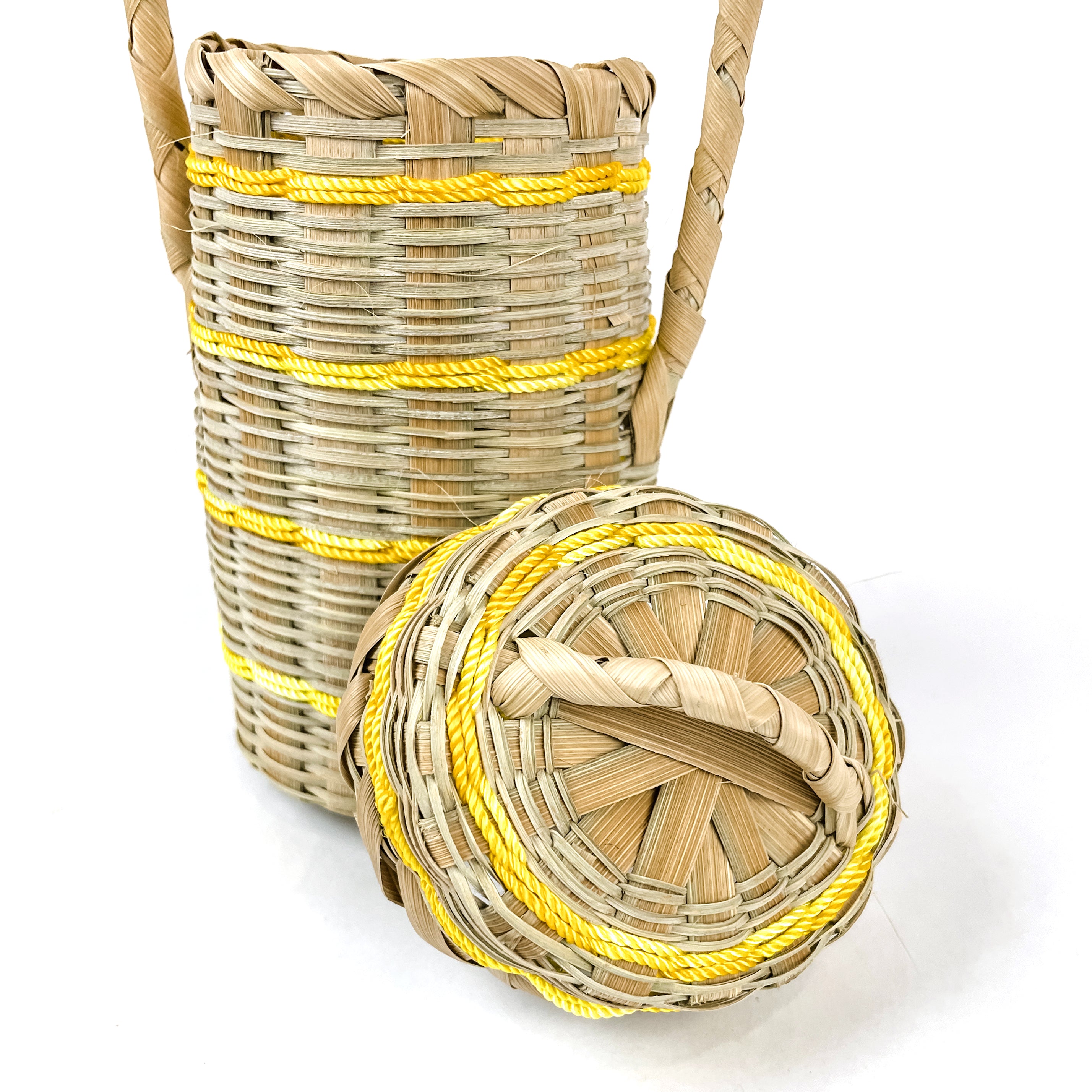 Lidded Basket - Small Cylinder - FMSCMarketplace.org