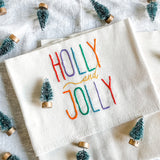 Holly and Jolly Tea Towel